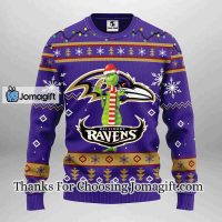 Baltimore Ravens Funny Grinch Christmas Ugly Sweater 3