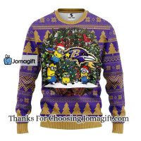 Baltimore Ravens Minion Christmas Ugly Sweater 3