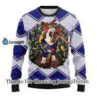 Baltimore Ravens Pub Dog Christmas Ugly Sweater 3