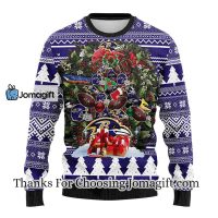 Baltimore Ravens Tree Ugly Christmas Fleece Sweater 3