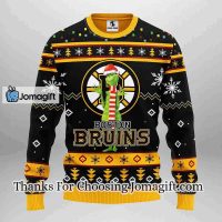 Boston Bruins Funny Grinch Christmas Ugly Sweater 3