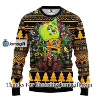 Boston Bruins Grinch Hug Christmas Ugly Sweater 3