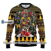 Boston Bruins Tree Ugly Christmas Fleece Sweater 3