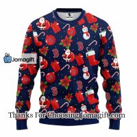 Boston Red Sox Santa Claus Snowman Christmas Ugly Sweater 3