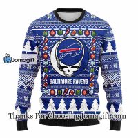 Buffalo Bills Grateful Dead Ugly Christmas Fleece Sweater 3