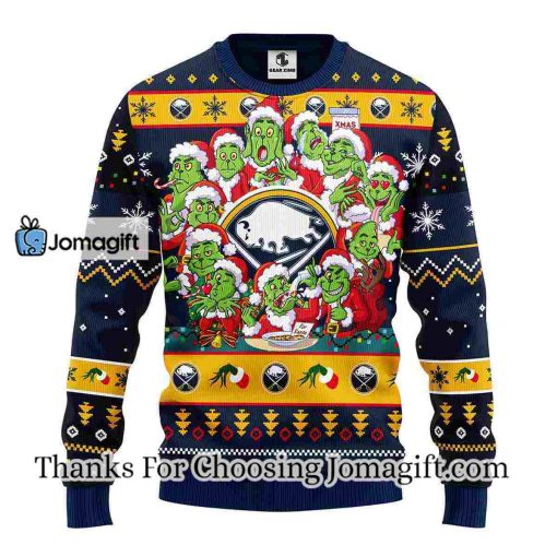 Buffalo Sabres 12 Grinch Xmas Day Christmas Ugly Sweater