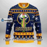 Buffalo Sabres 12 Grinch Xmas Day Christmas Ugly Sweater