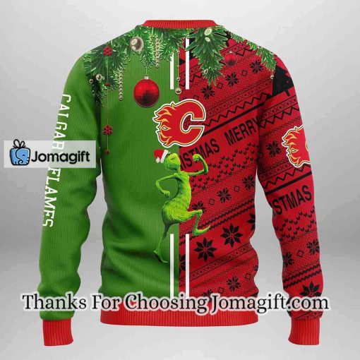 Calgary Flames Grinch & Scooby-doo Christmas Ugly Sweater