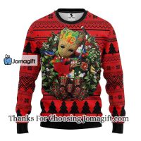 Calgary Flames Groot Hug Christmas Ugly Sweater