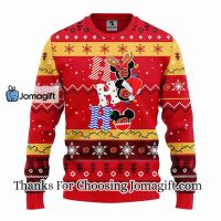 Calgary Flames Hohoho Mickey Christmas Ugly Sweater