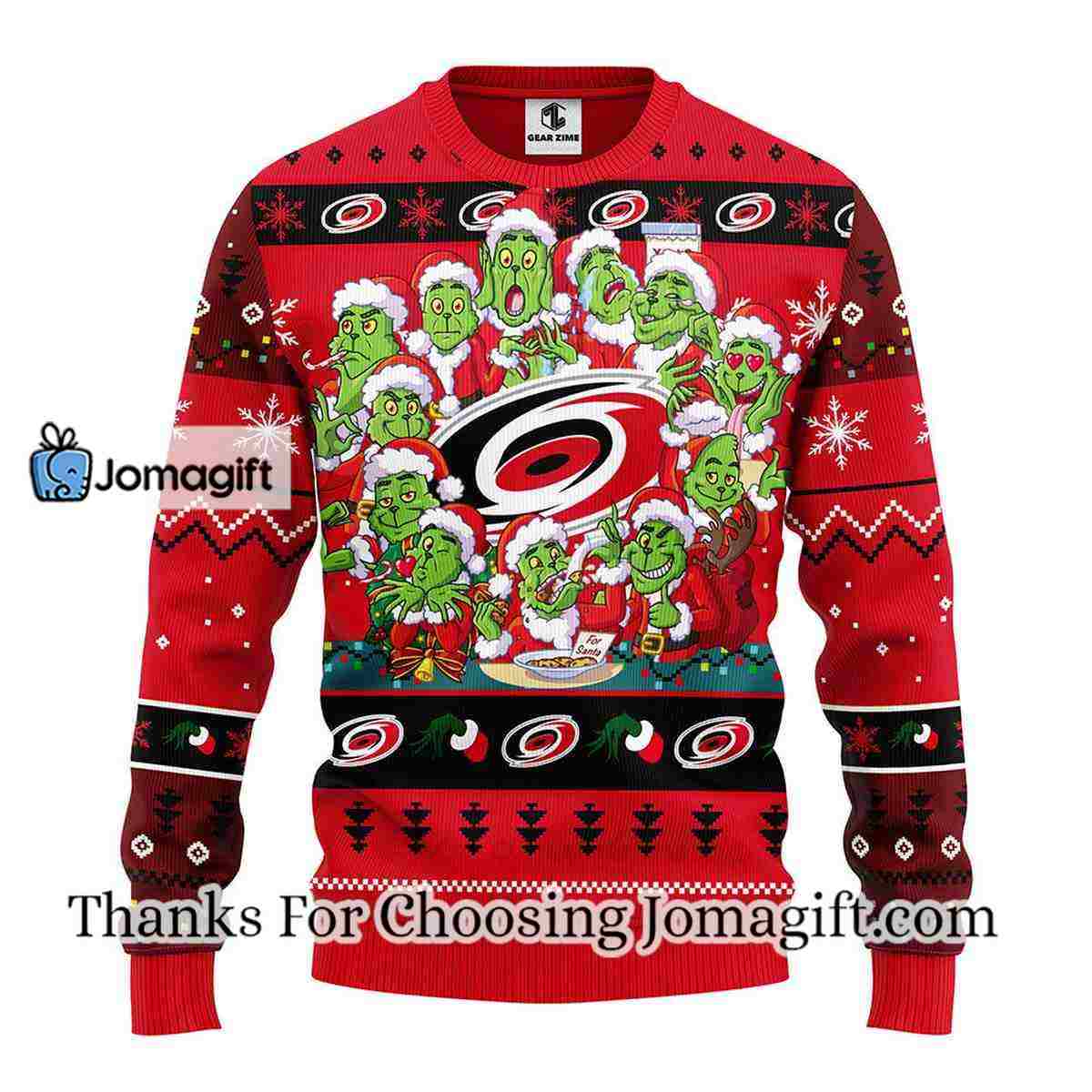 Carolina Hurricanes 12 Grinch Xmas Day Christmas Ugly Sweater Christmas  Gift For Fans Party Hoiliday Gift