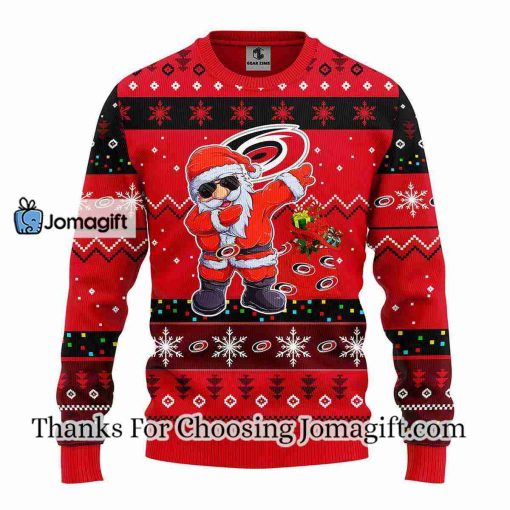 Carolina Hurricanes Dabbing Santa Claus Christmas Ugly Sweater