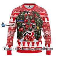 Carolina Hurricanes Tree Ugly Christmas Fleece Sweater