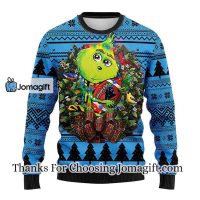 Carolina Panthers Grinch Hug Christmas Ugly Sweater 3