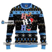 Carolina Panthers HoHoHo Mickey Christmas Ugly Sweater 3