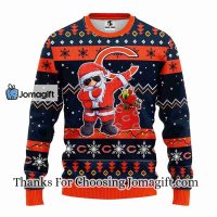 Chicago Bears Dabbing Santa Claus Christmas Ugly Sweater 3