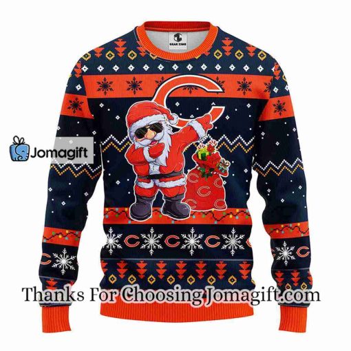 Chicago Bears Dabbing Santa Claus Christmas Ugly Sweater