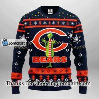 Chicago Bears Funny Grinch Christmas Ugly Sweater 3