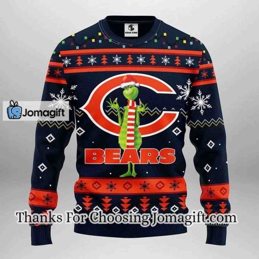 Chicago Bears Funny Grinch Christmas Ugly Sweater