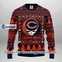 Chicago Bears Grateful Dead Ugly Christmas Fleece Sweater 3