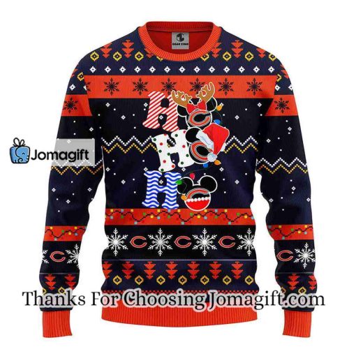 Chicago Bears HoHoHo Mickey Christmas Ugly Sweater