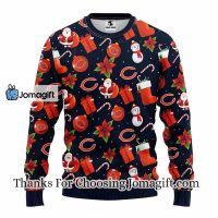 Chicago Bears Santa Claus Snowman Christmas Ugly Sweater 3