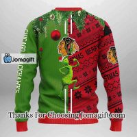 Chicago Blackhawks Funny Grinch Christmas Ugly Sweater