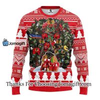 Chicago Blackhawks Tree Ball Christmas Red Ugly Sweater