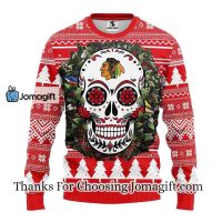 Chicago Blackhawks Tree Ugly Christmas Fleece Sweater