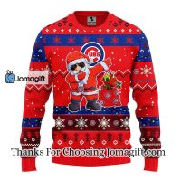 Chicago Cubs Dabbing Santa Claus Christmas Ugly Sweater 3