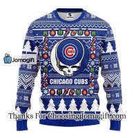 Chicago Cubs Grateful Dead Ugly Christmas Fleece Sweater 3