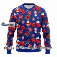 Chicago Cubs Santa Claus Snowman Christmas Ugly Sweater 3