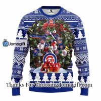 Chicago Cubs Tree Ugly Christmas Fleece Sweater 3