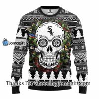 Chicago White Sox Skull Flower Ugly Christmas Ugly Sweater