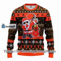 Cincinnati Bengals Dabbing Santa Claus Christmas Ugly Sweater 3