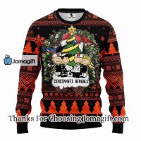 Cincinnati Bengals Snoopy Dog Christmas Ugly Sweater 3