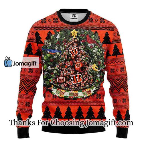 Cincinnati Bengals Tree Ball Christmas Ugly Sweater