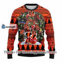 Cincinnati Bengals Tree Ugly Christmas Fleece Sweater 3