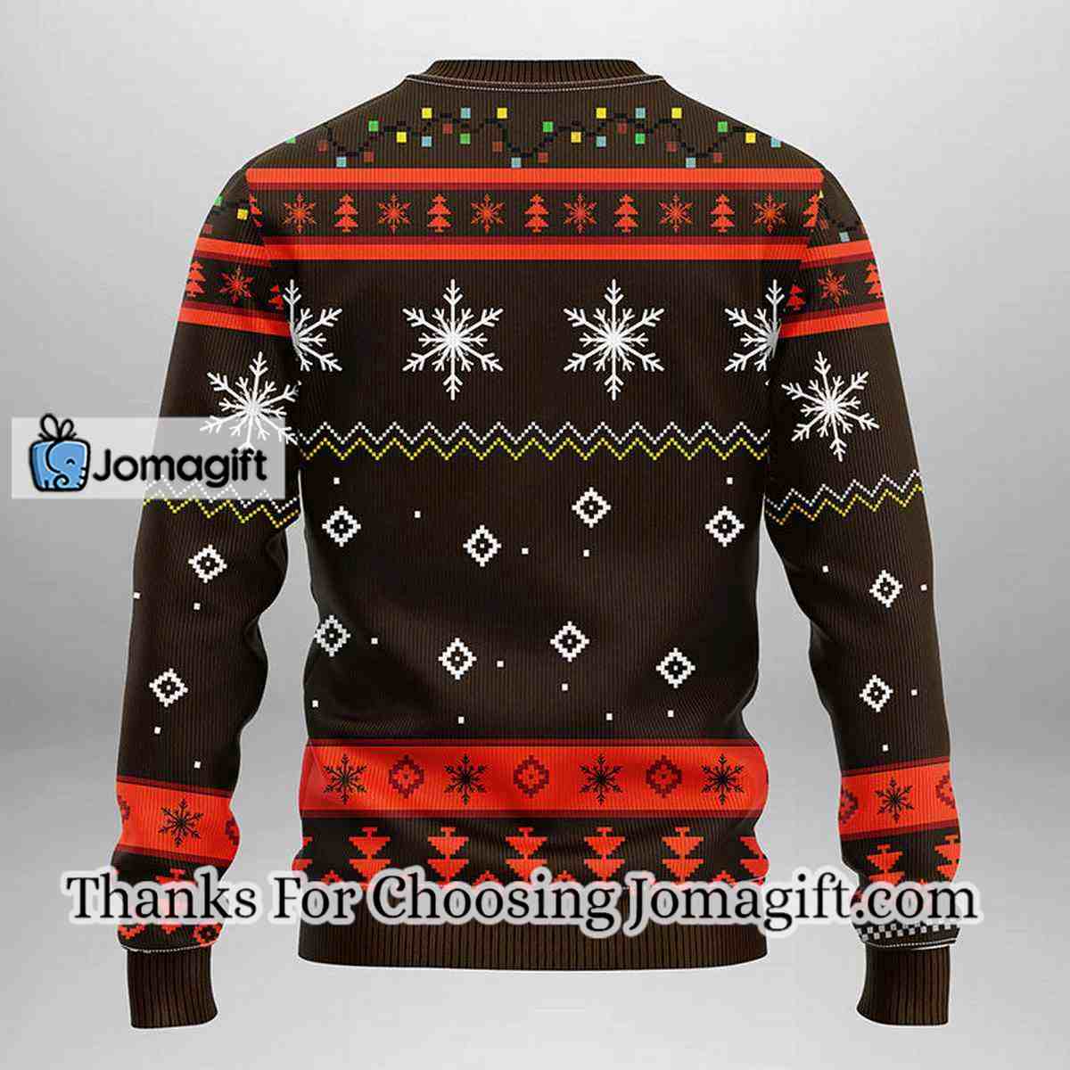 Cleveland Browns Funny Grinch Christmas Ugly Sweater 2 1
