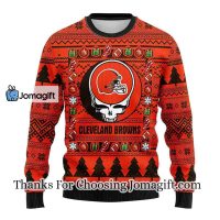 Cleveland Browns Grateful Dead Ugly Christmas Fleece Sweater
