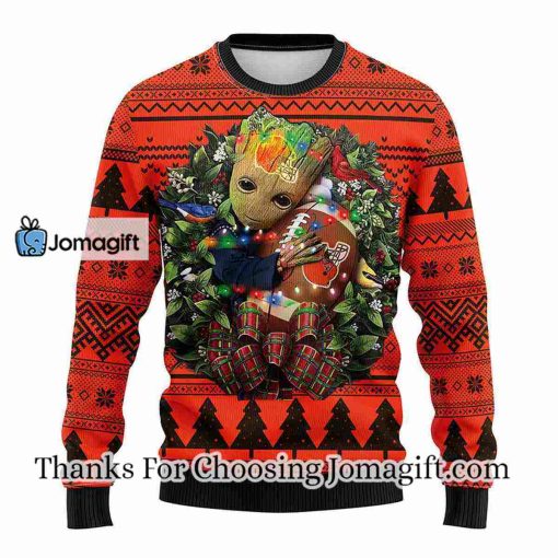 Cleveland Browns Groot Hug Christmas Ugly Sweater
