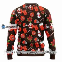 Cleveland Browns Santa Claus Snowman Christmas Ugly Sweater