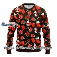 Cleveland Browns Santa Claus Snowman Christmas Ugly Sweater