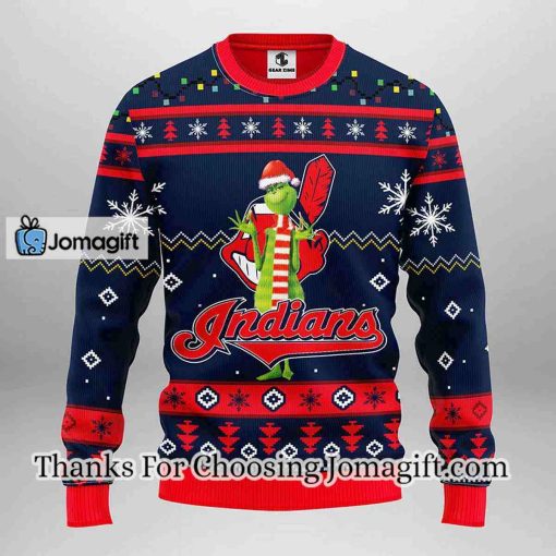 Cleveland Indians Funny Grinch Christmas Ugly Sweater