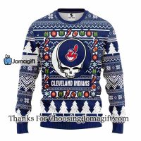 Cleveland Indians Grateful Dead Ugly Christmas Fleece Sweater 3