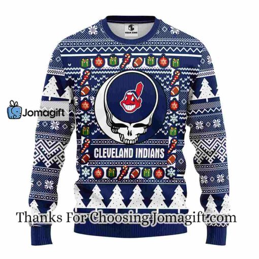 Cleveland Indians Grateful Dead Ugly Christmas Fleece Sweater