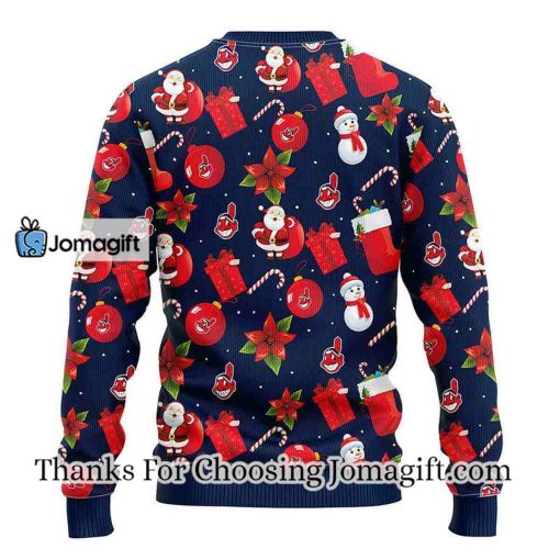Cleveland Indians Santa Claus Snowman Christmas Ugly Sweater