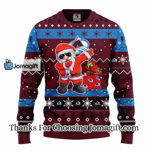 Colorado Avalanche Dabbing Santa Claus Christmas Ugly Sweater