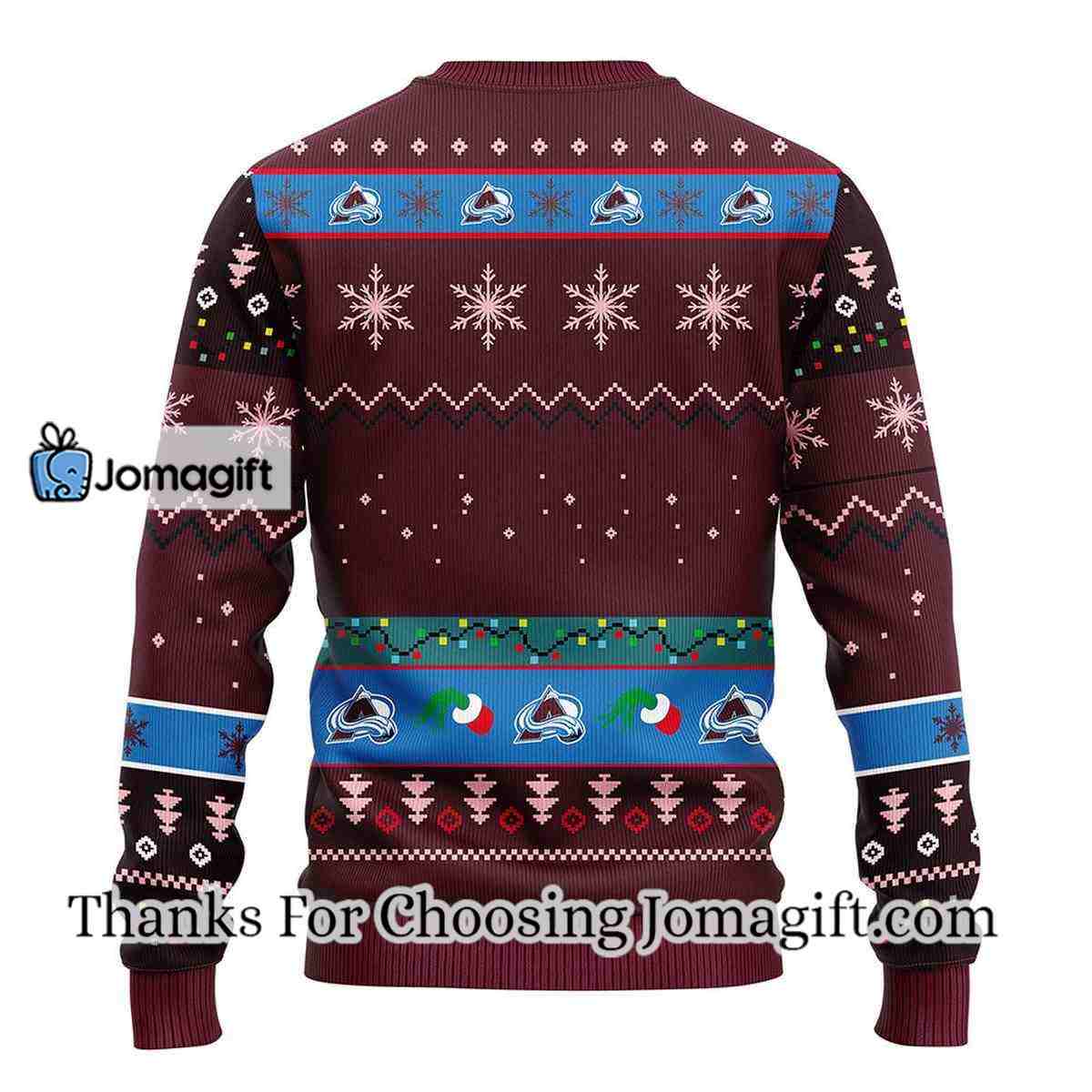 Colorado Avalanche Grinch Christmas Ugly Sweater 2 1