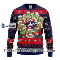 Columbus Blue Jackets 12 Grinch Xmas Day Christmas Ugly Sweater